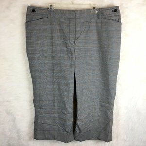 Lane Bryant Capri Pants Slacks Cuffed Plaid Career